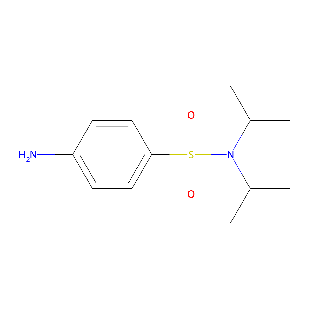 4-amino-N,N-diisopropylbenzenesulfonamide molecular structure, CAS 294885-74-8