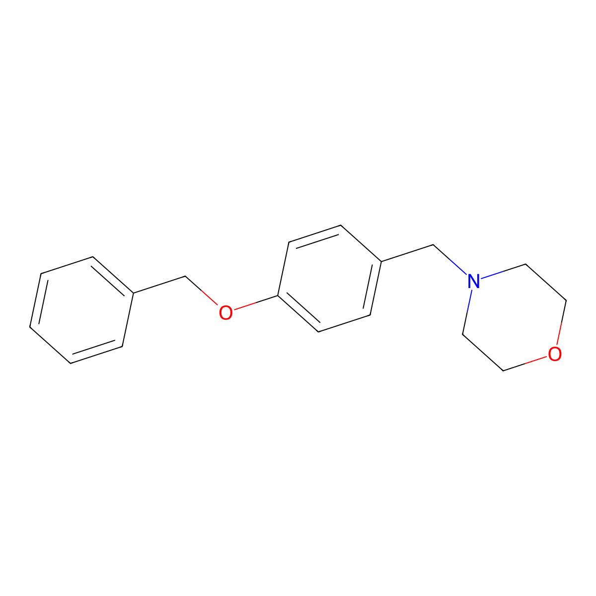 4-[4-(Benzyloxy)benzyl]morpholine molecular structure, CAS 294885-80-6