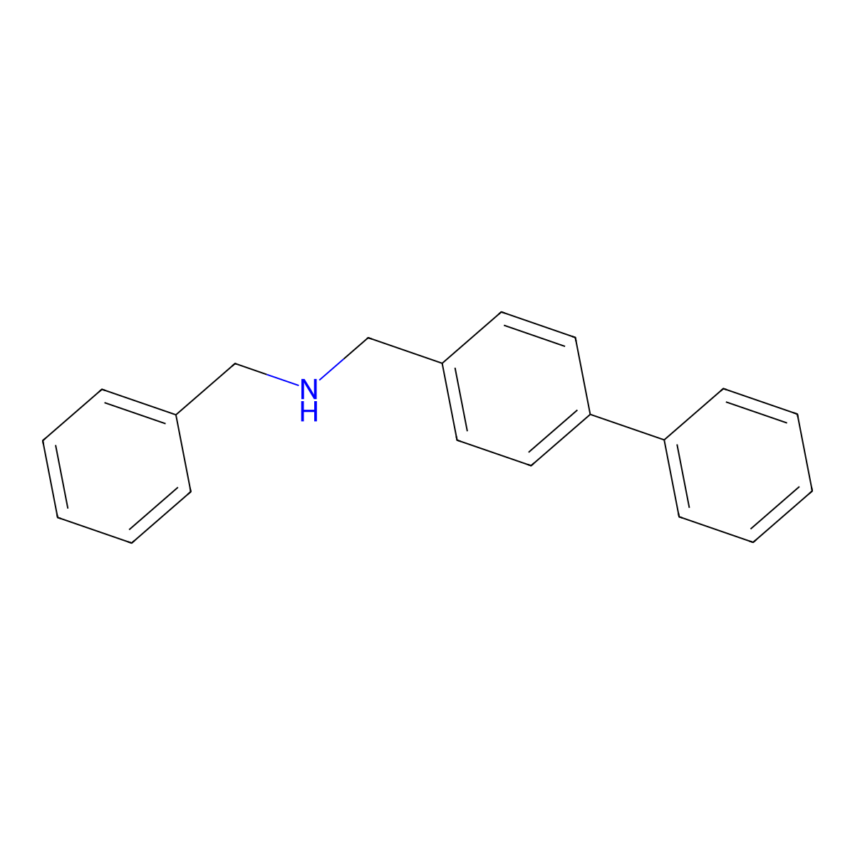 N-Benzyl-1-biphenyl-4-ylmethanamine molecular structure, CAS 294885-81-7