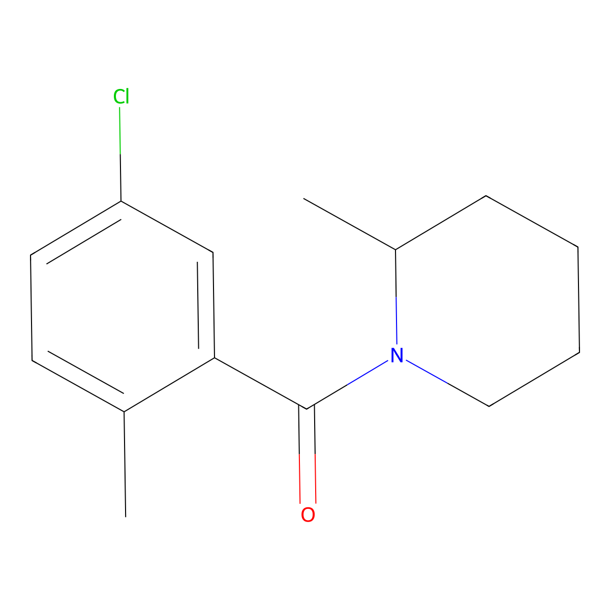 Methanone, (5-chloro-2-methylphenyl)(2-methyl-1-piperidinyl)- molecular structure, CAS 2948879-66-9