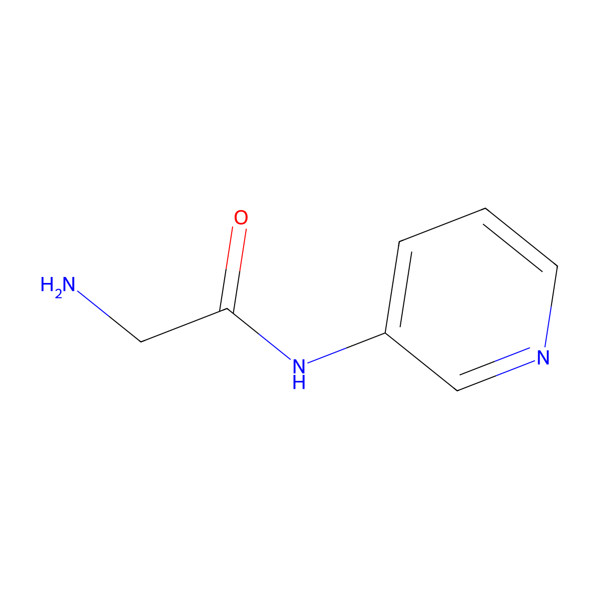 2-amino-N-(pyridin-3-yl)acetamide molecular structure, CAS 294888-93-0
