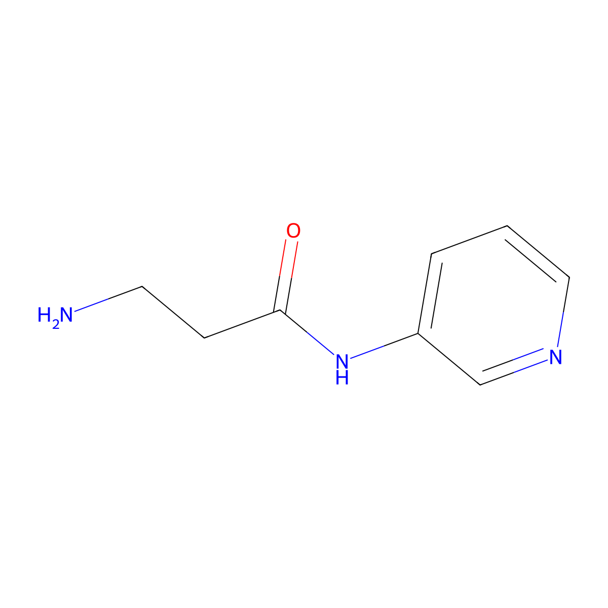3-amino-N-(pyridin-3-yl)propanamide molecular structure, CAS 294889-15-9