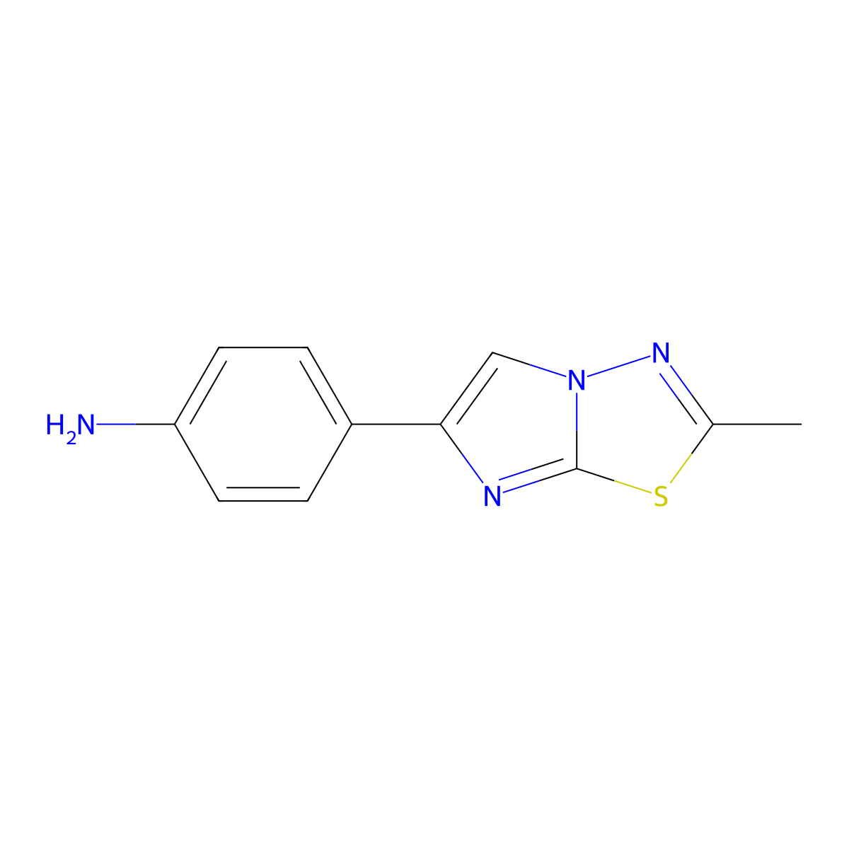 4-(2-Methylimidazo[2,1-b][1,3,4]thiadiazol-6-yl)aniline molecular structure, CAS 294889-34-2