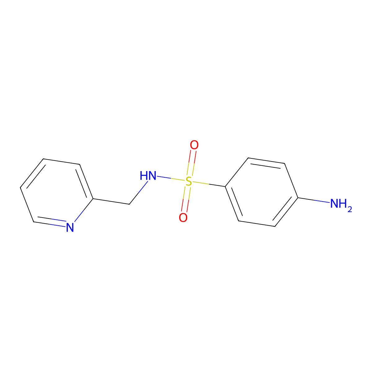 4-amino-N-(pyridin-2-ylmethyl)benzenesulfonamide molecular structure, CAS 294889-56-8