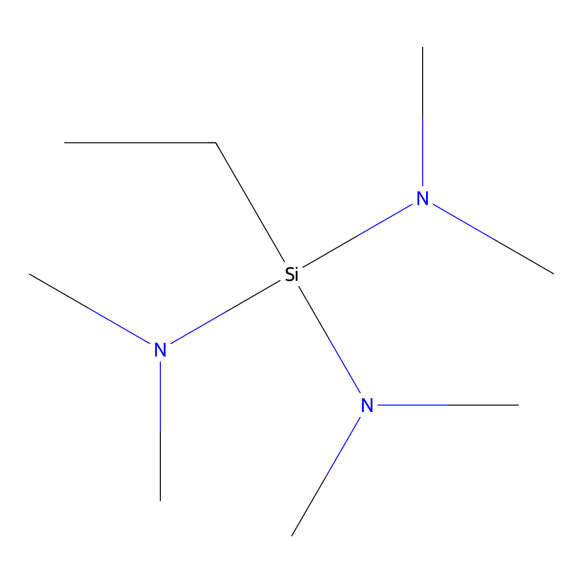 1-Ethyl-N,N,N',N',N'',N''-hexamethylsilanetriamine molecular structure, CAS 29489-57-4