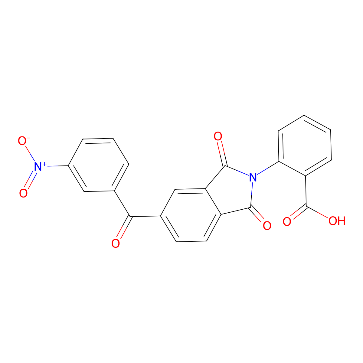 2-{5-[(3-nitrophenyl)carbonyl]-1,3-dioxo-1,3-dihydro-2H-isoindol-2-yl}benzoic acid molecular structure, CAS 294890-28-1
