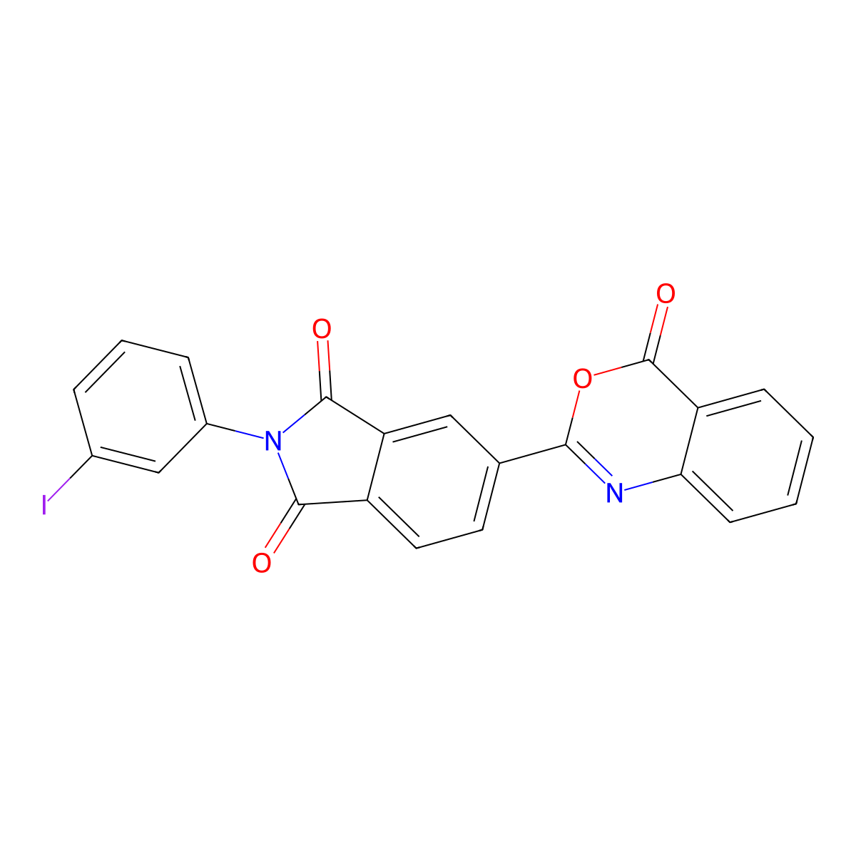 2-(3-Iodophenyl)-5-(4-oxo-3,1-benzoxazin-2-yl)isoindole-1,3-dione molecular structure, CAS 294890-32-7
