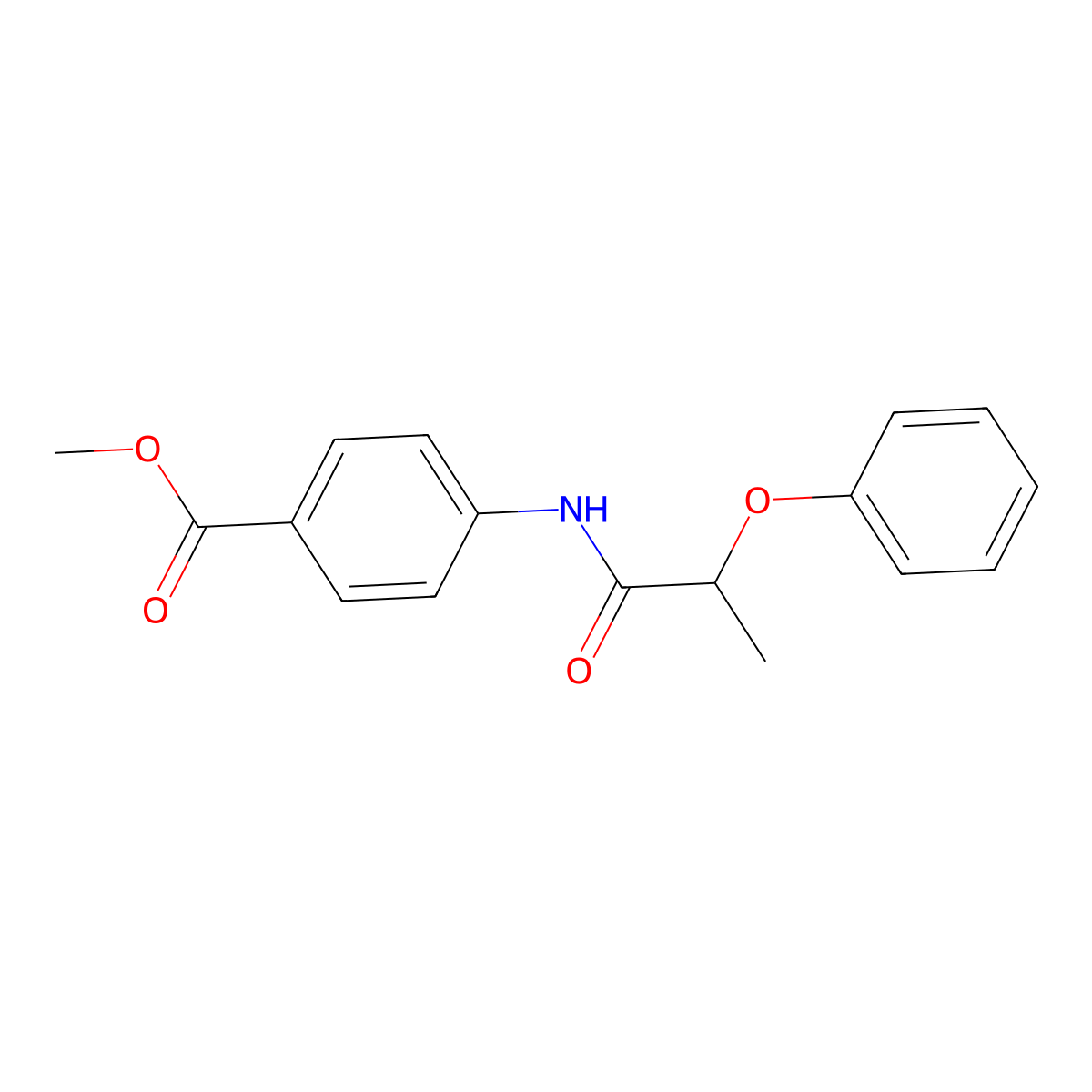Methyl 4-[(2-phenoxypropanoyl)amino]benzoate molecular structure, CAS 294891-06-8