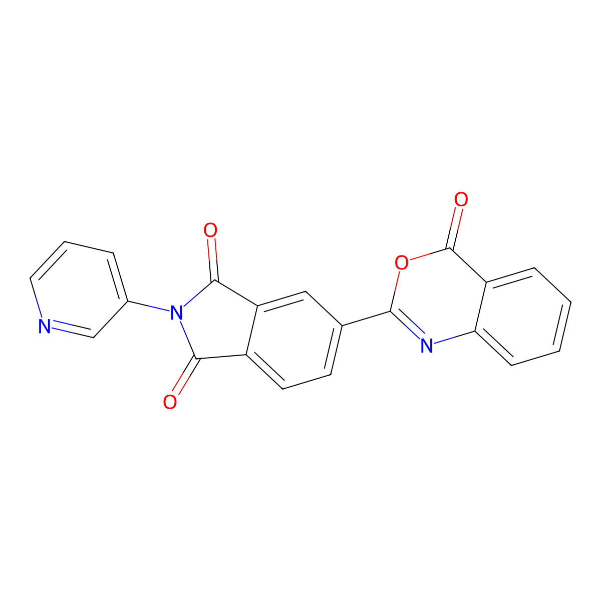 5-(4-Oxo-3,1-benzoxazin-2-yl)-2-pyridin-3-ylisoindole-1,3-dione molecular structure, CAS 294891-14-8