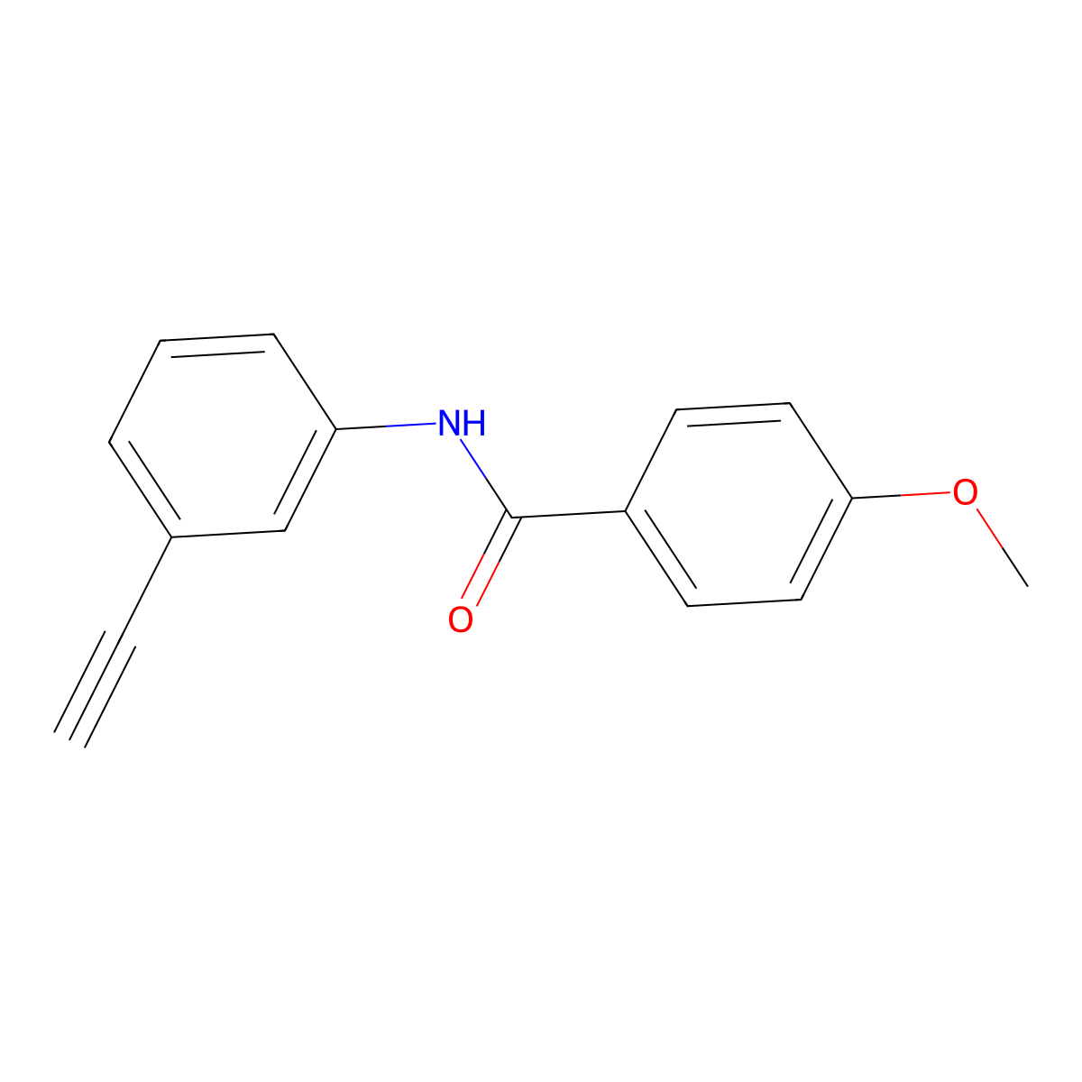 N-(3-ethynylphenyl)-4-methoxybenzamide molecular structure, CAS 294891-17-1