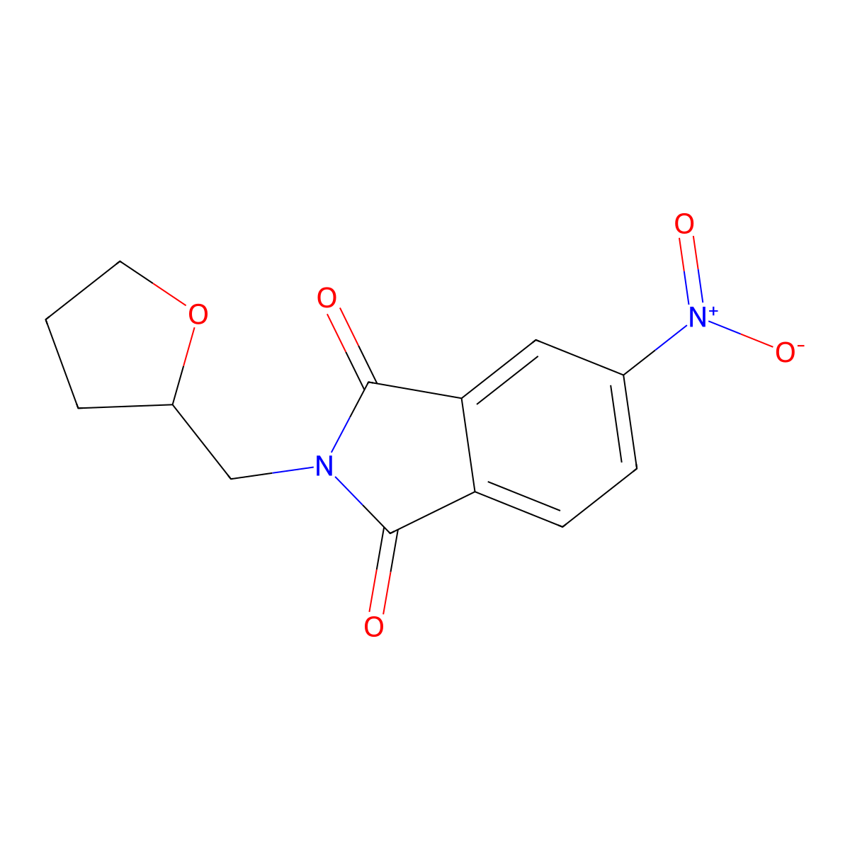 5-Nitro-2-(oxolan-2-ylmethyl)isoindole-1,3-dione molecular structure, CAS 294891-39-7