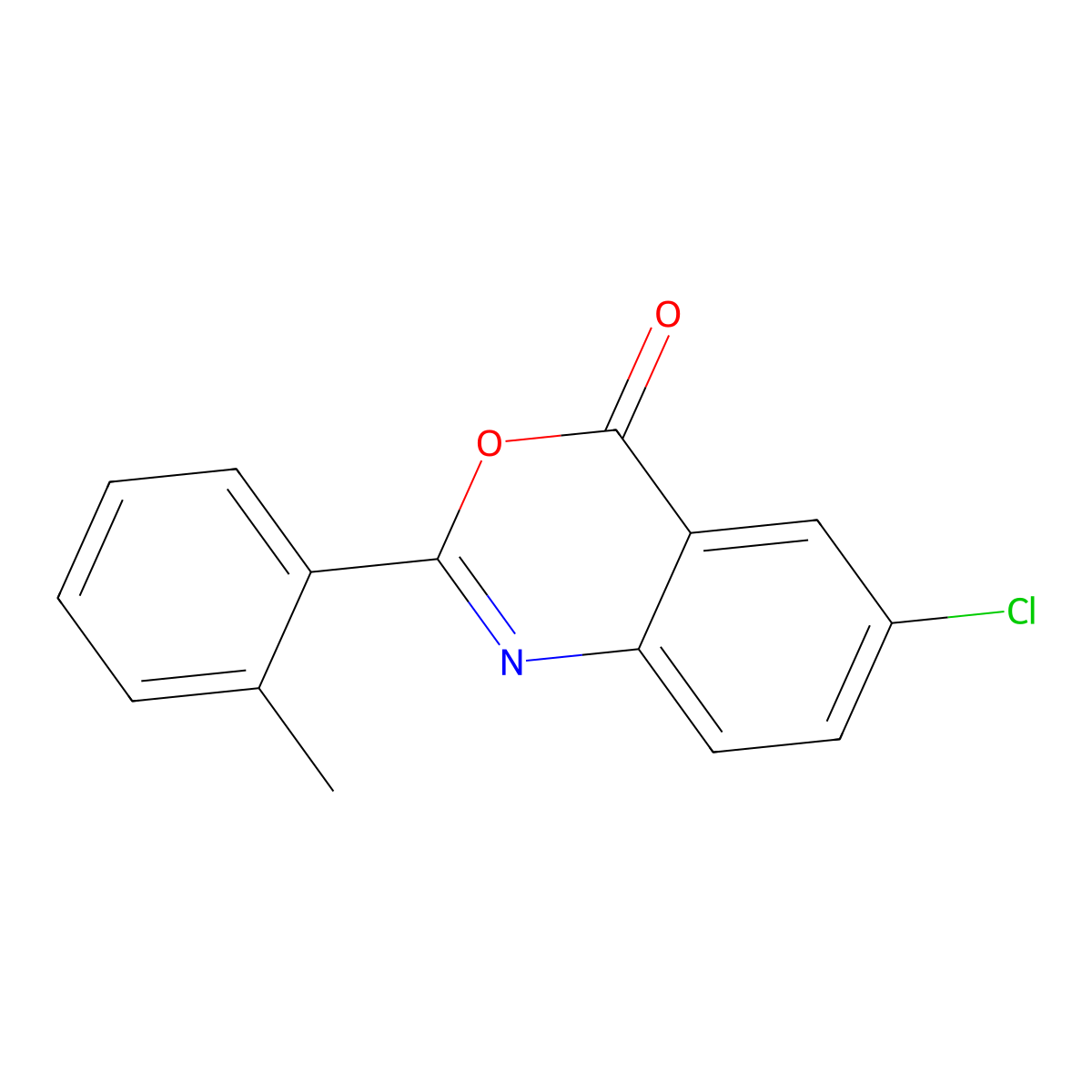 6-Chloro-2-(2-methylphenyl)-3,1-benzoxazin-4-one molecular structure, CAS 294891-53-5