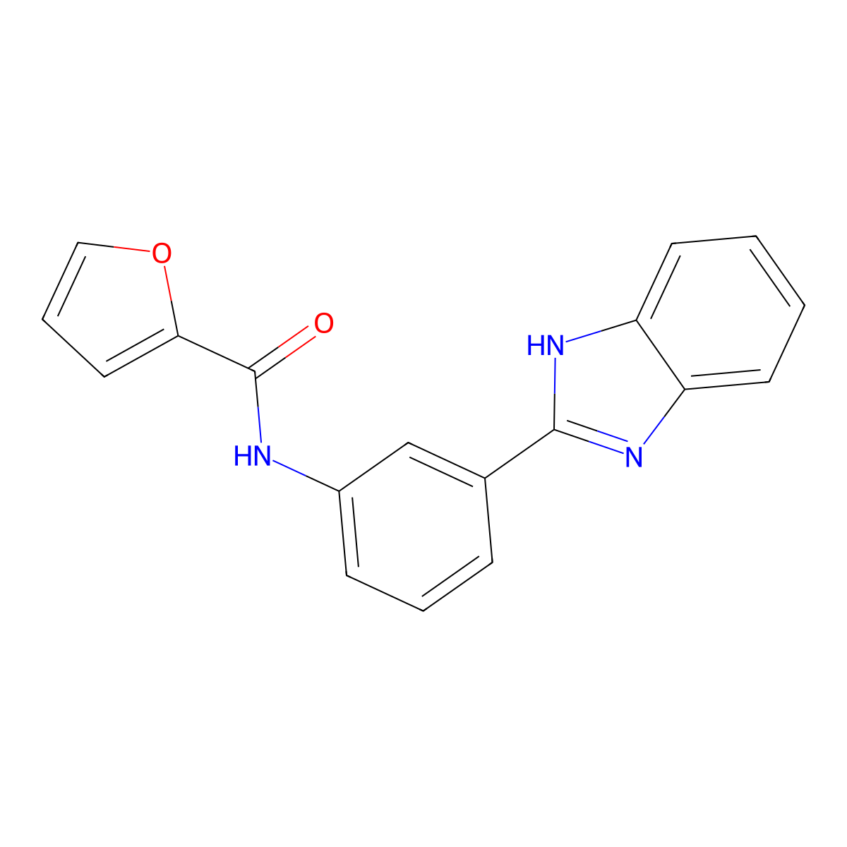 N-[3-(1H-benzimidazol-2-yl)phenyl]furan-2-carboxamide molecular structure, CAS 294891-59-1