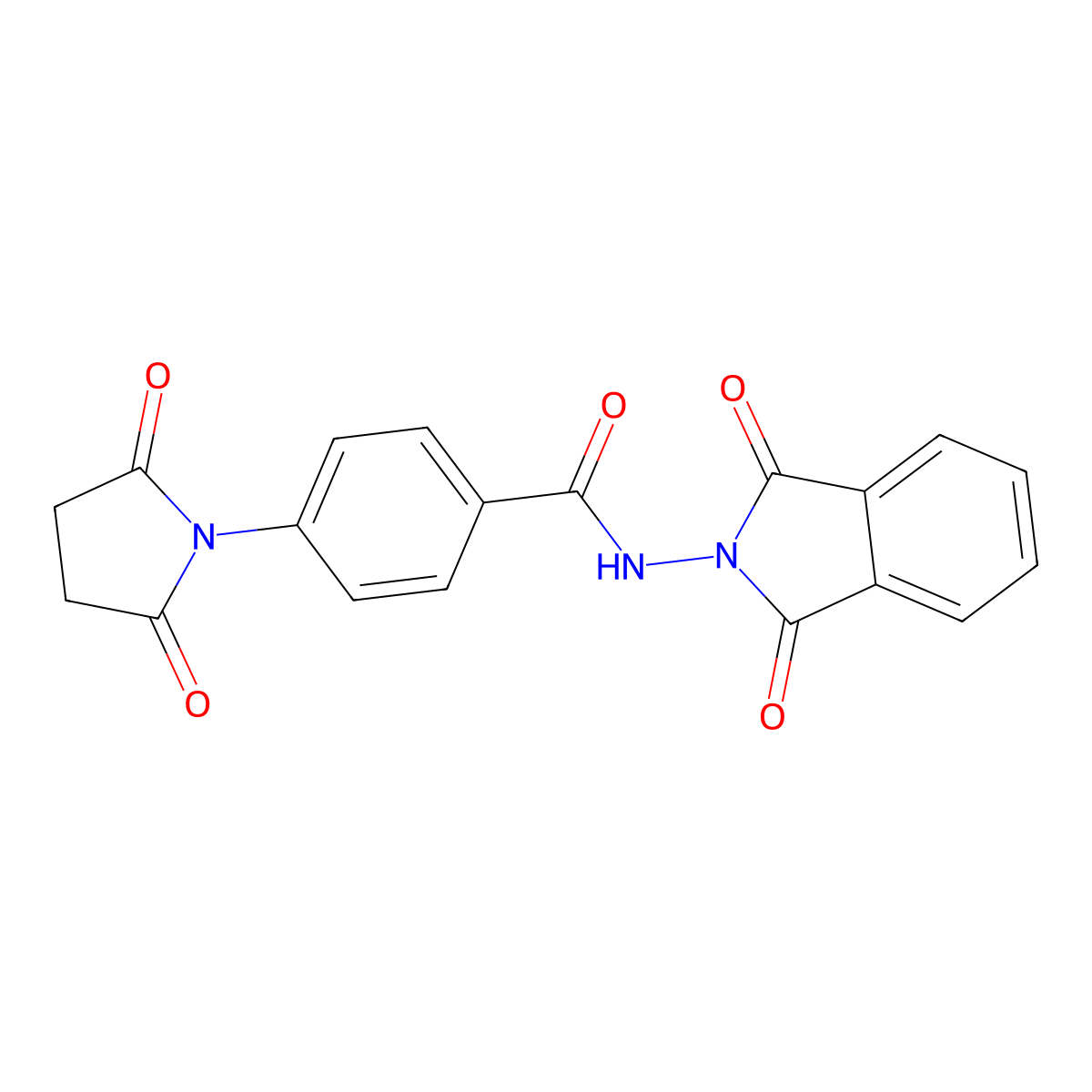 N-(1,3-dioxoisoindol-2-yl)-4-(2,5-dioxopyrrolidin-1-yl)benzamide molecular structure, CAS 294891-74-0