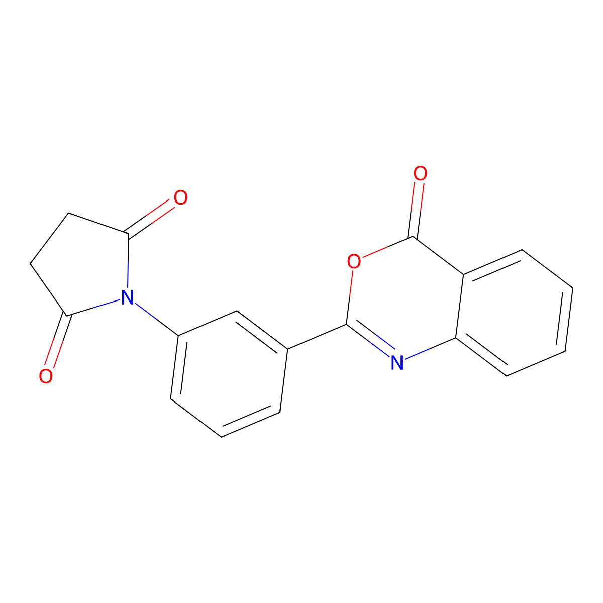 1-(3-(4-Oxo-4H-3,1-benzoxazin-2-yl)phenyl)-2,5-pyrrolidinedione molecular structure, CAS 294891-82-0