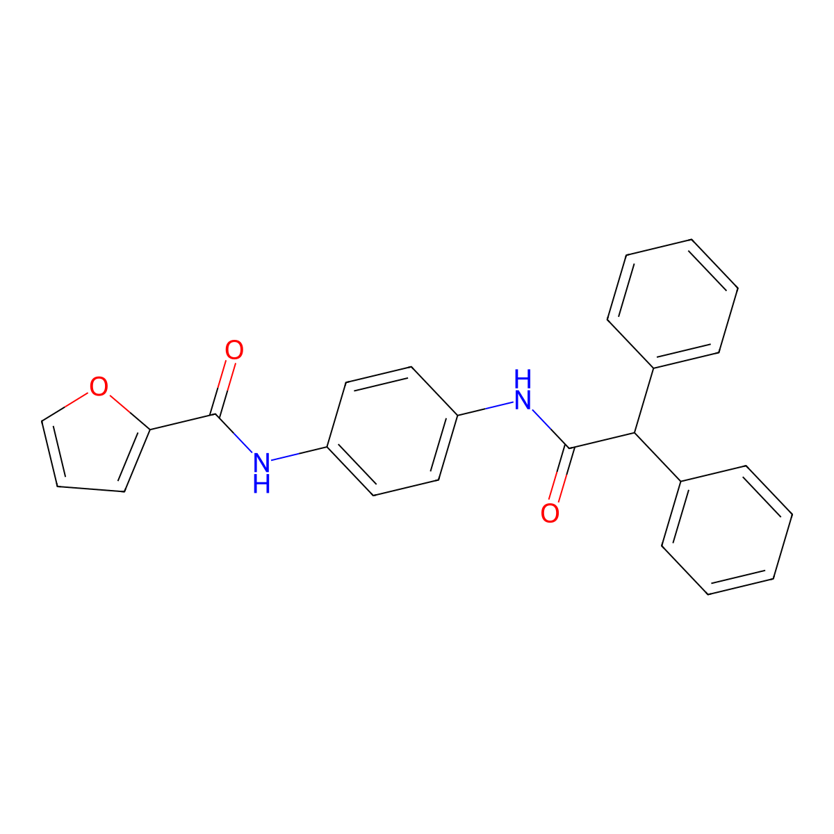 N-[4-[(2,2-diphenylacetyl)amino]phenyl]furan-2-carboxamide molecular structure, CAS 294891-93-3