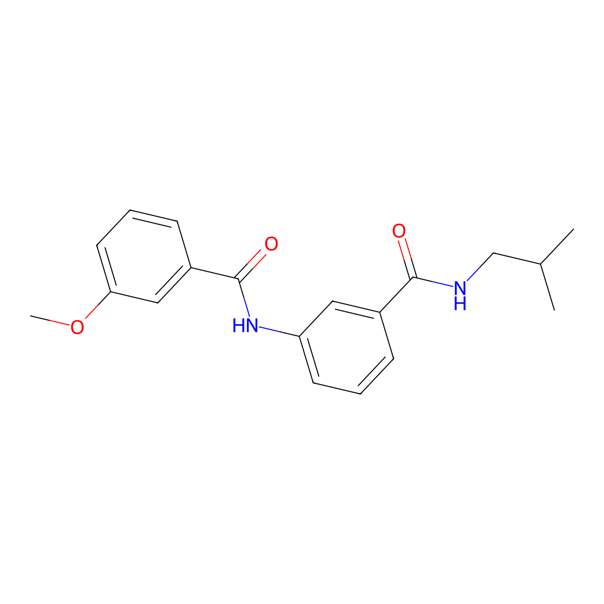 3-[(3-methoxybenzoyl)amino]-N-(2-methylpropyl)benzamide molecular structure, CAS 294892-15-2