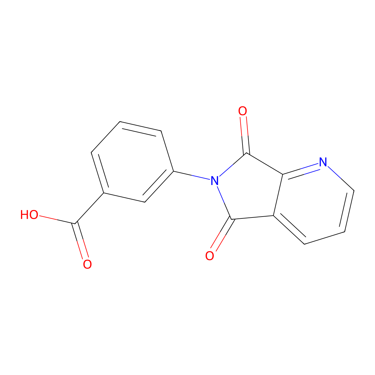 3-(5,7-Dioxo-5,7-dihydro-6H-pyrrolo[3,4-b]pyridin-6-yl)benzoic acid molecular structure, CAS 294892-44-7
