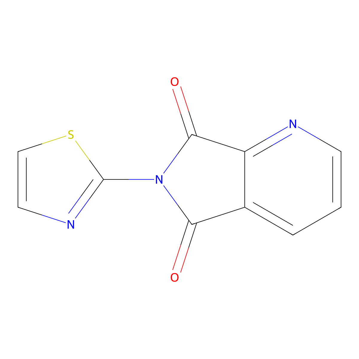6-(2-Thiazolyl)-5H-pyrrolo(3,4-b)pyridine-5,7(6H)-dione molecular structure, CAS 294892-45-8