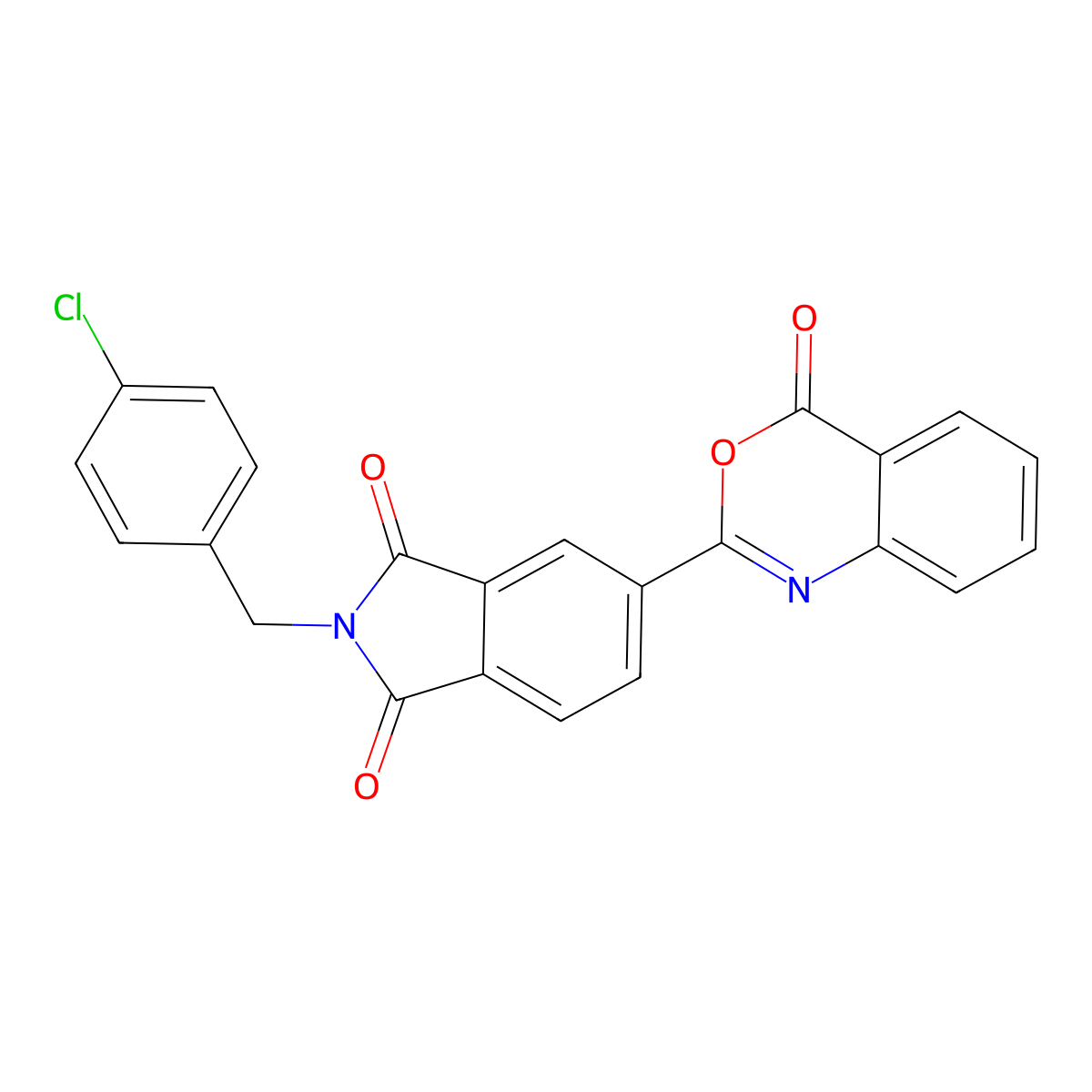 2-[(4-Chlorophenyl)methyl]-5-(4-oxo-3,1-benzoxazin-2-yl)isoindole-1,3-dione molecular structure, CAS 294892-56-1