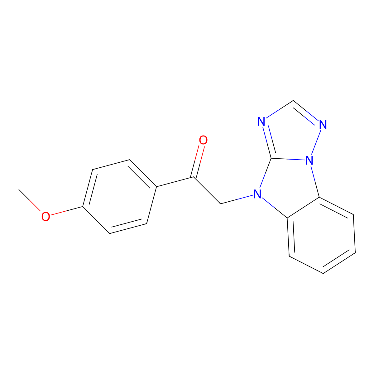 1-(4-methoxyphenyl)-2-(4H-[1,2,4]triazolo[1,5-a]benzimidazol-4-yl)ethanone molecular structure, CAS 294892-93-6