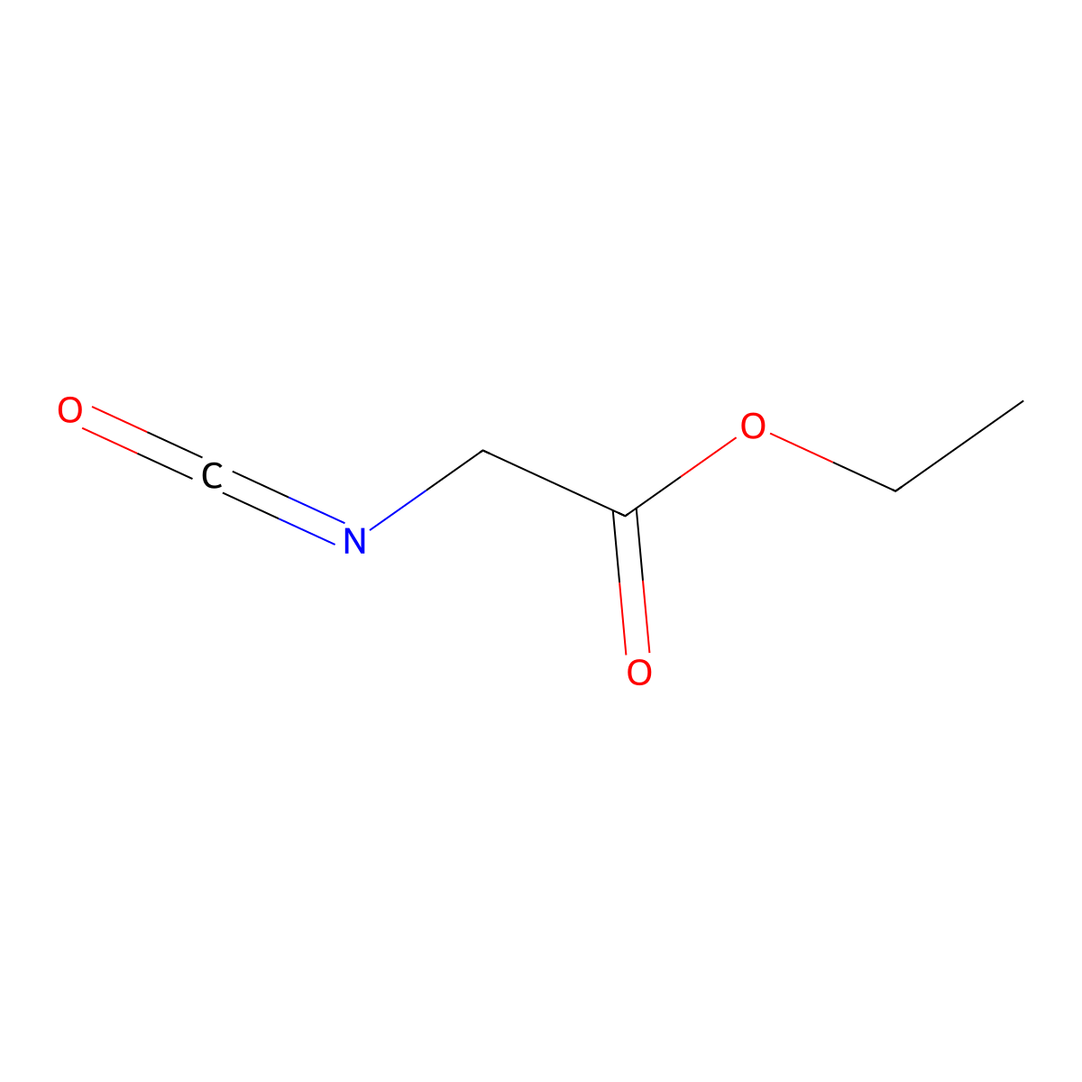 Ethyl isocyanatoacetate molecular structure, CAS 2949-22-6