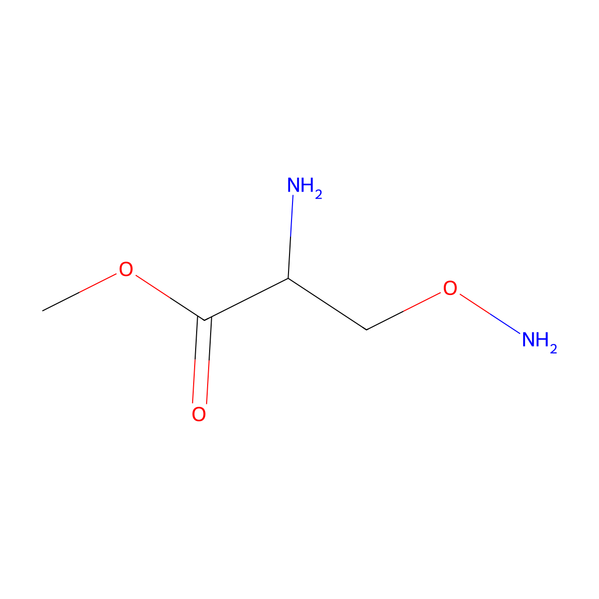 Methyl 2-amino-3-(aminooxy)propanoate molecular structure, CAS 29491-80-3