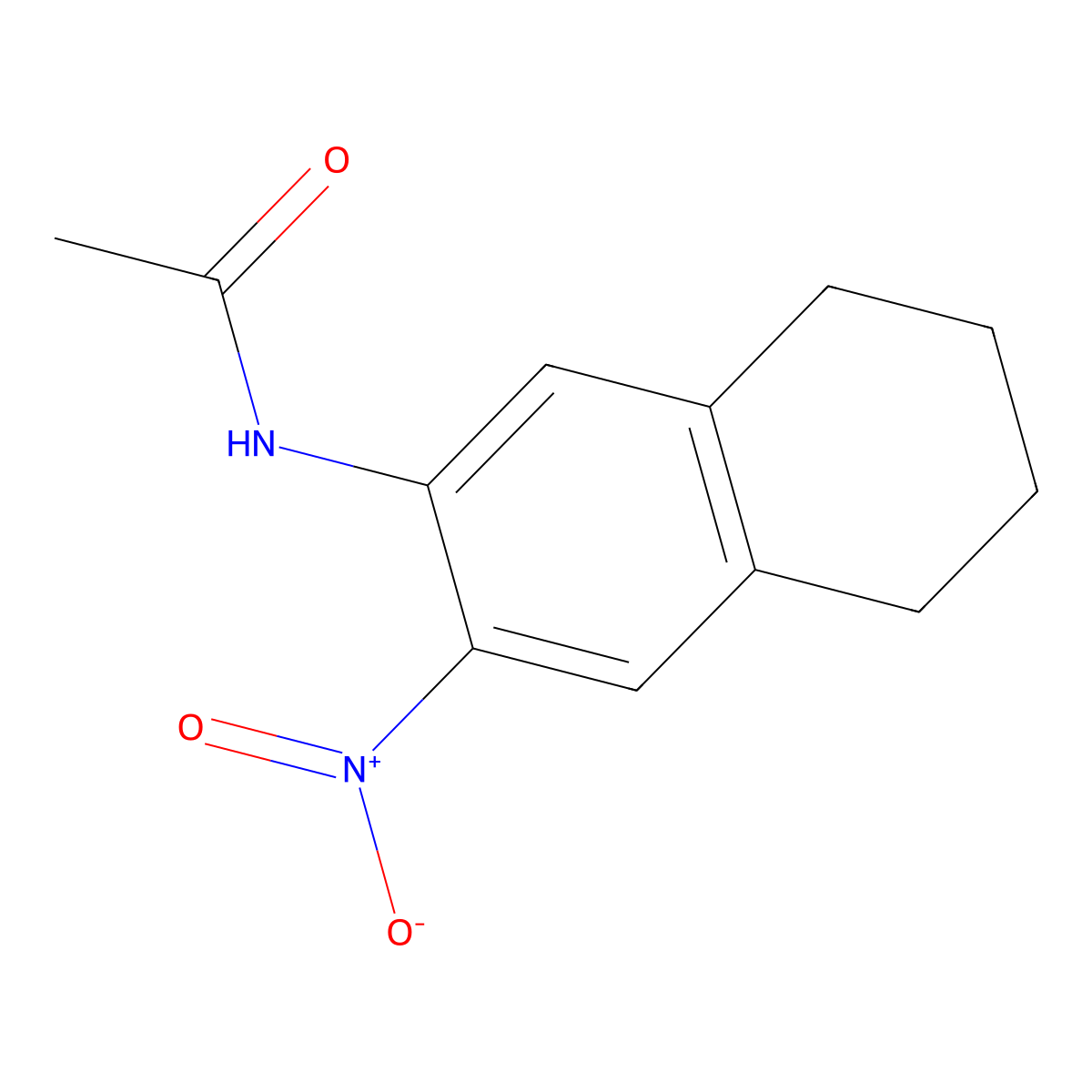 N-(3-Nitro-5,6,7,8-tetrahydro-2-naphthalenyl)acetamide molecular structure, CAS 29492-74-8