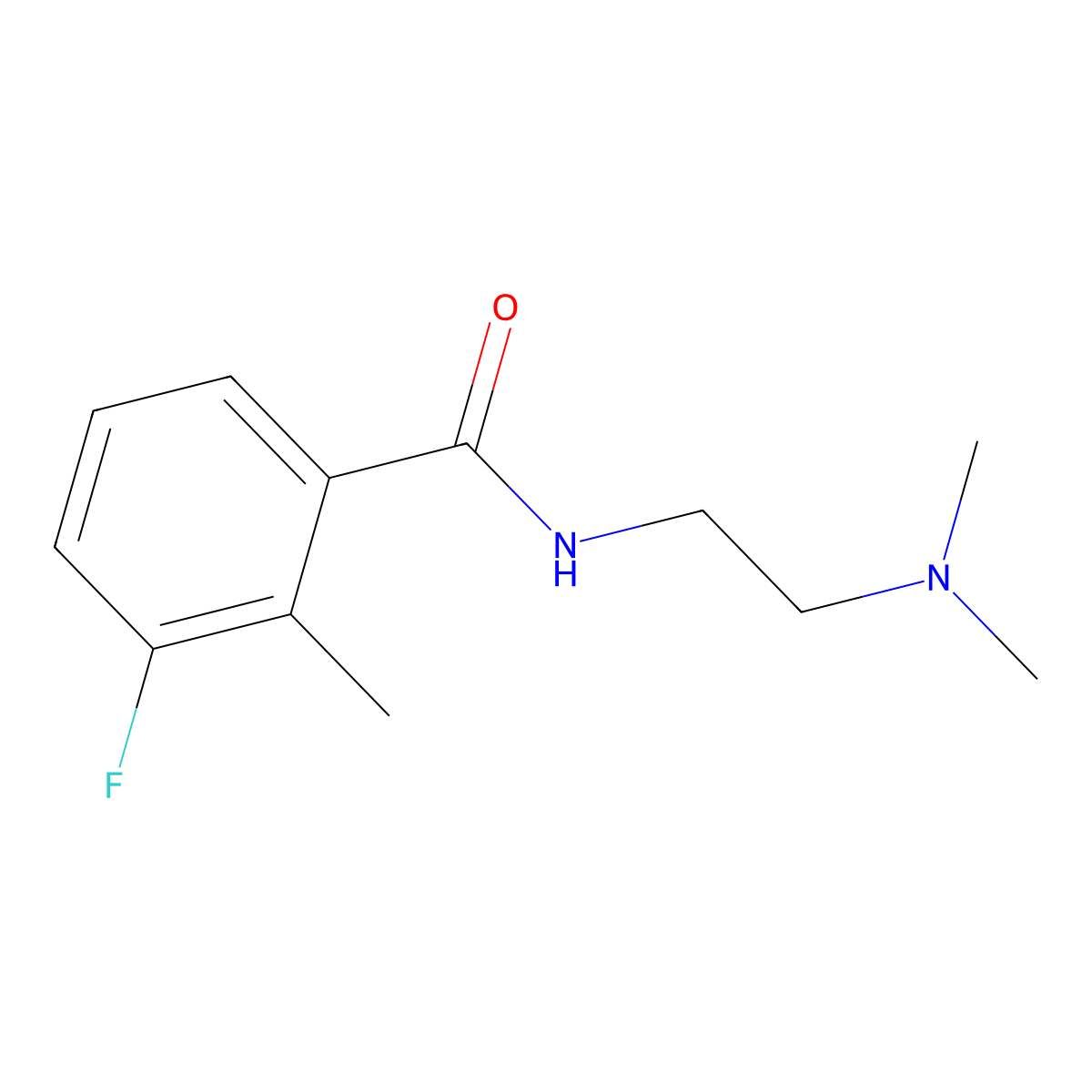 N-(2-(dimethylamino)ethyl)-3-fluoro-2-methylbenzamide molecular structure, CAS 2949277-59-0