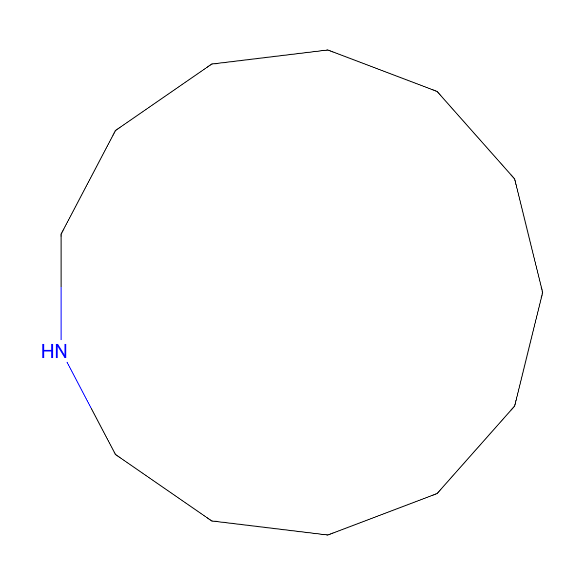 Azacyclotridecane molecular structure, CAS 295-03-4
