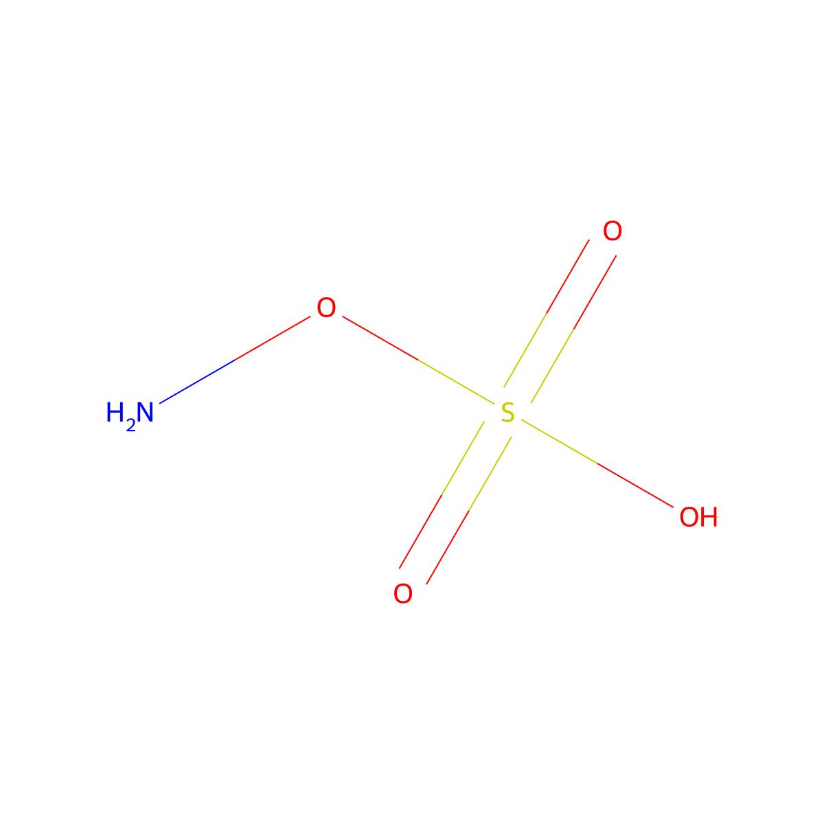 hydroxylamine-O-sulfonic acid molecular structure, CAS 2950-43-8