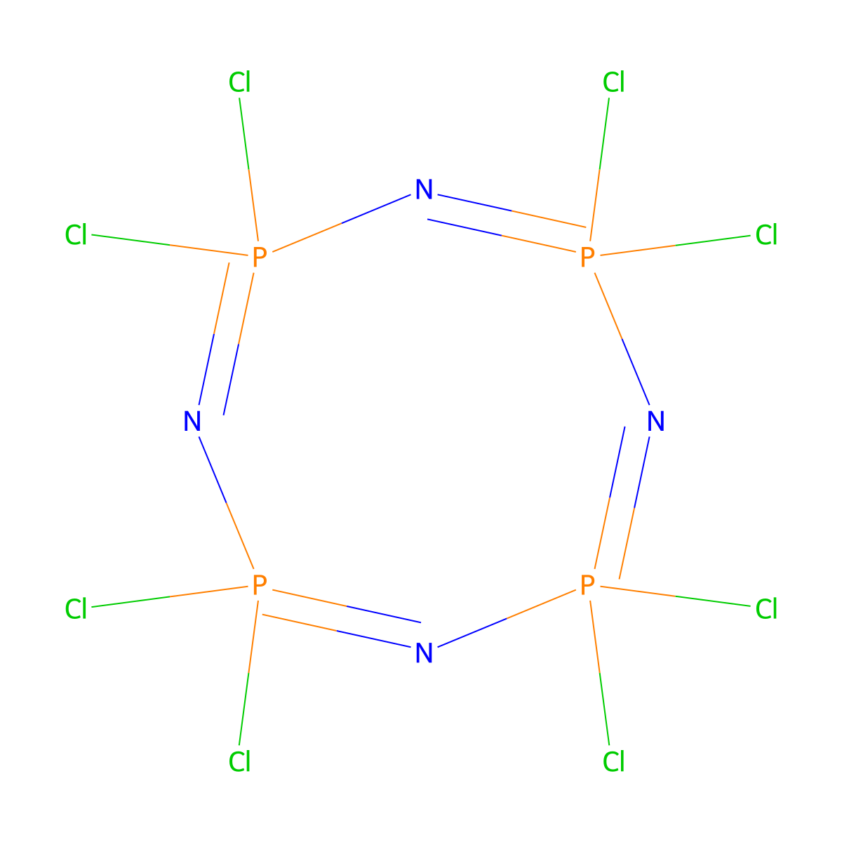 2,2,4,4,6,6,8,8-Octachloro-2lambda5,4lambda5,6lambda5,8lambda5-1,3,5,7,2,4,6,8-tetrazatetraphosphocine molecular structure, CAS 2950-45-0