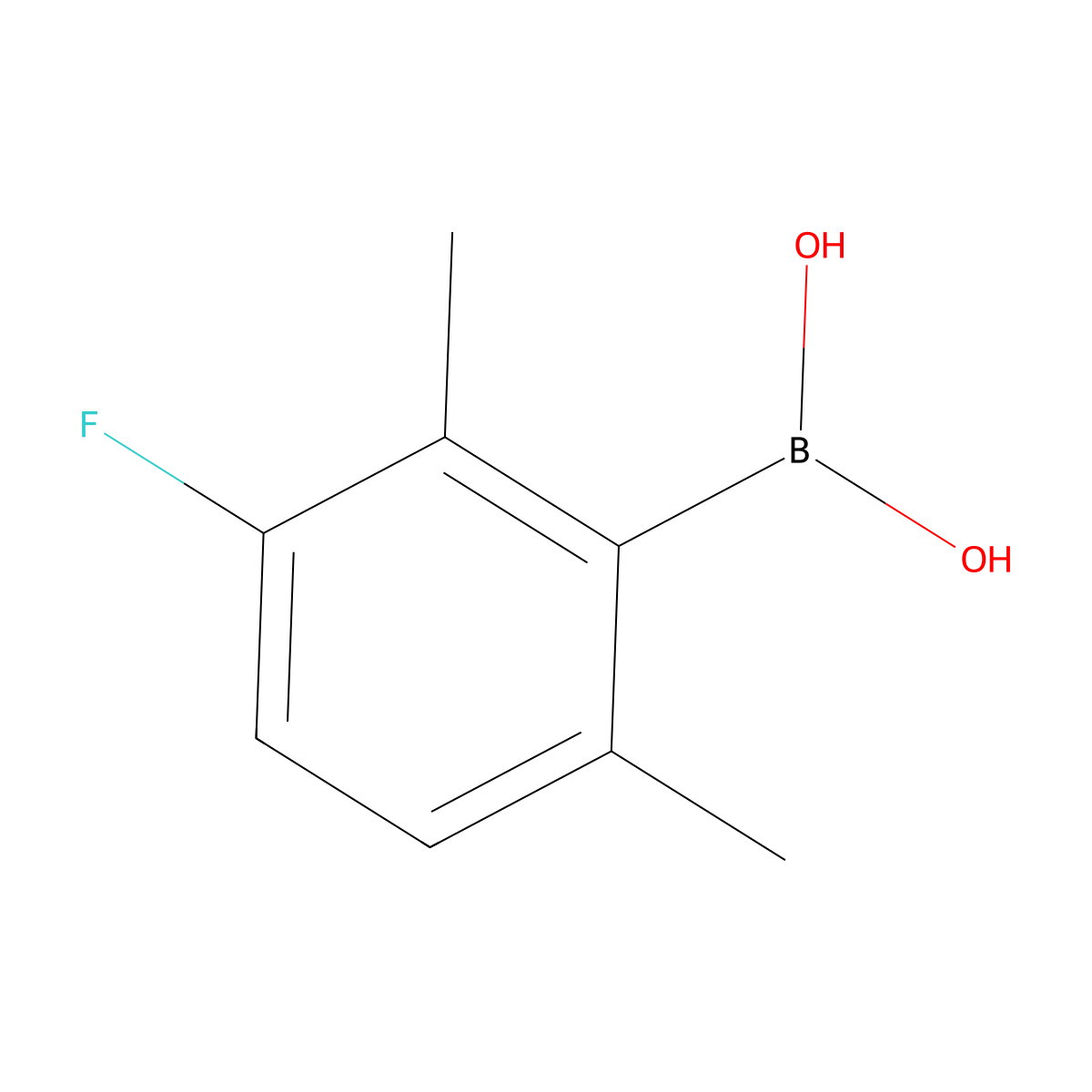 (3-Fluoro-2,6-dimethylphenyl)boronic acid molecular structure, CAS 2950233-32-4