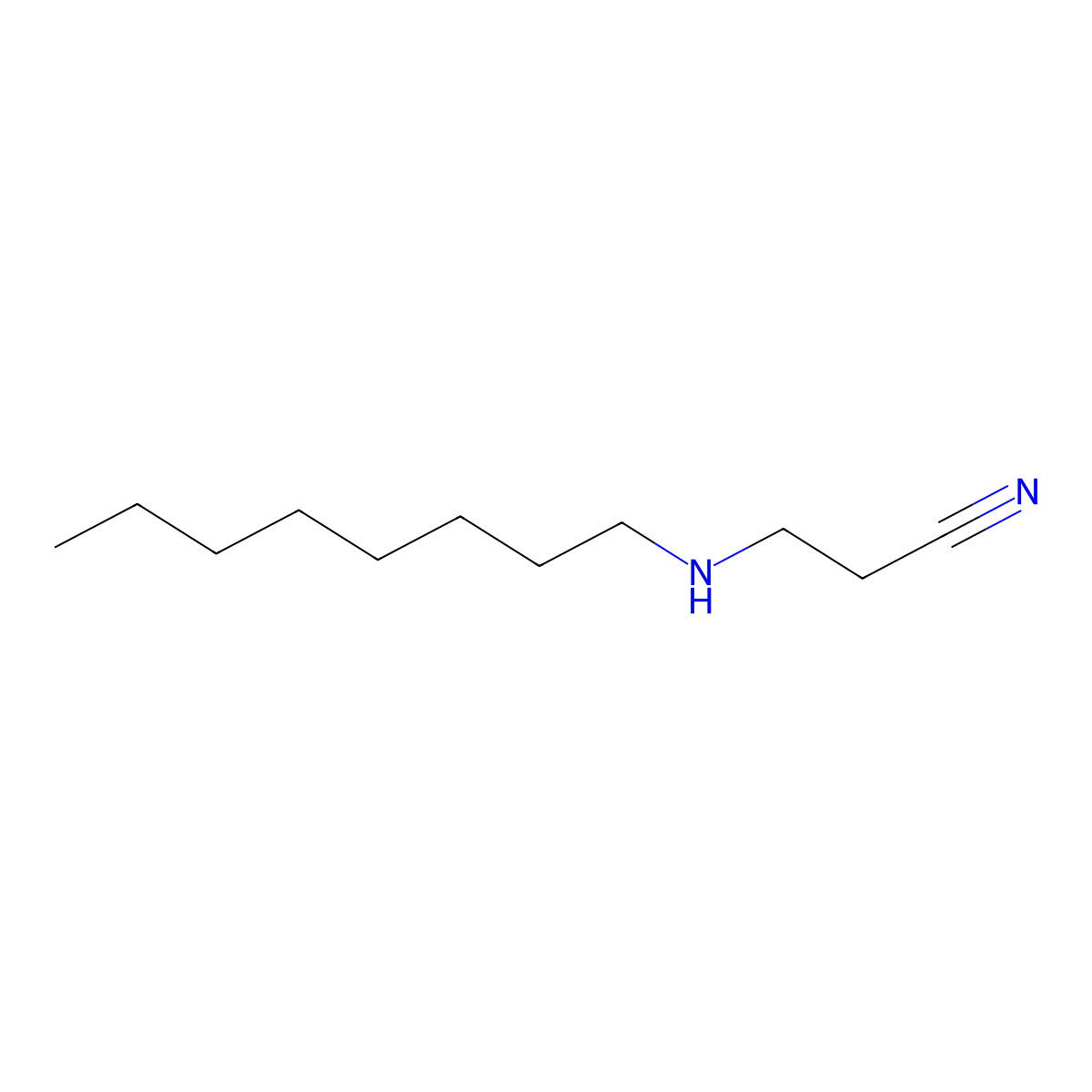 3-(Octylamino)propiononitrile molecular structure, CAS 29504-89-0