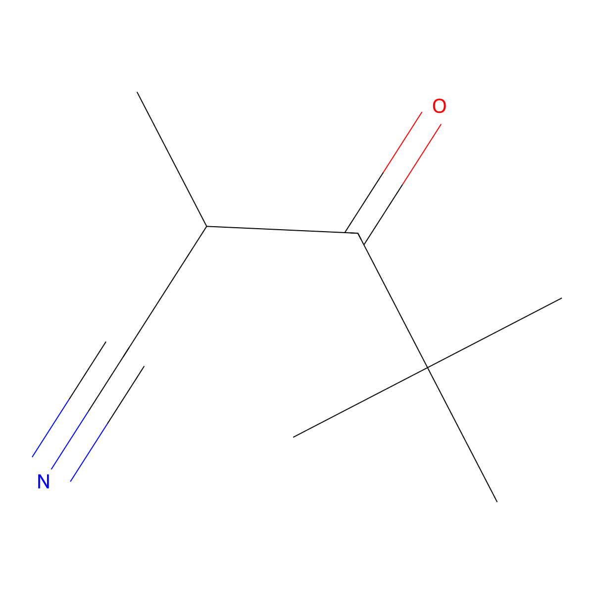 2,4,4-Trimethyl-3-oxopentanenitrile molecular structure, CAS 29509-04-4