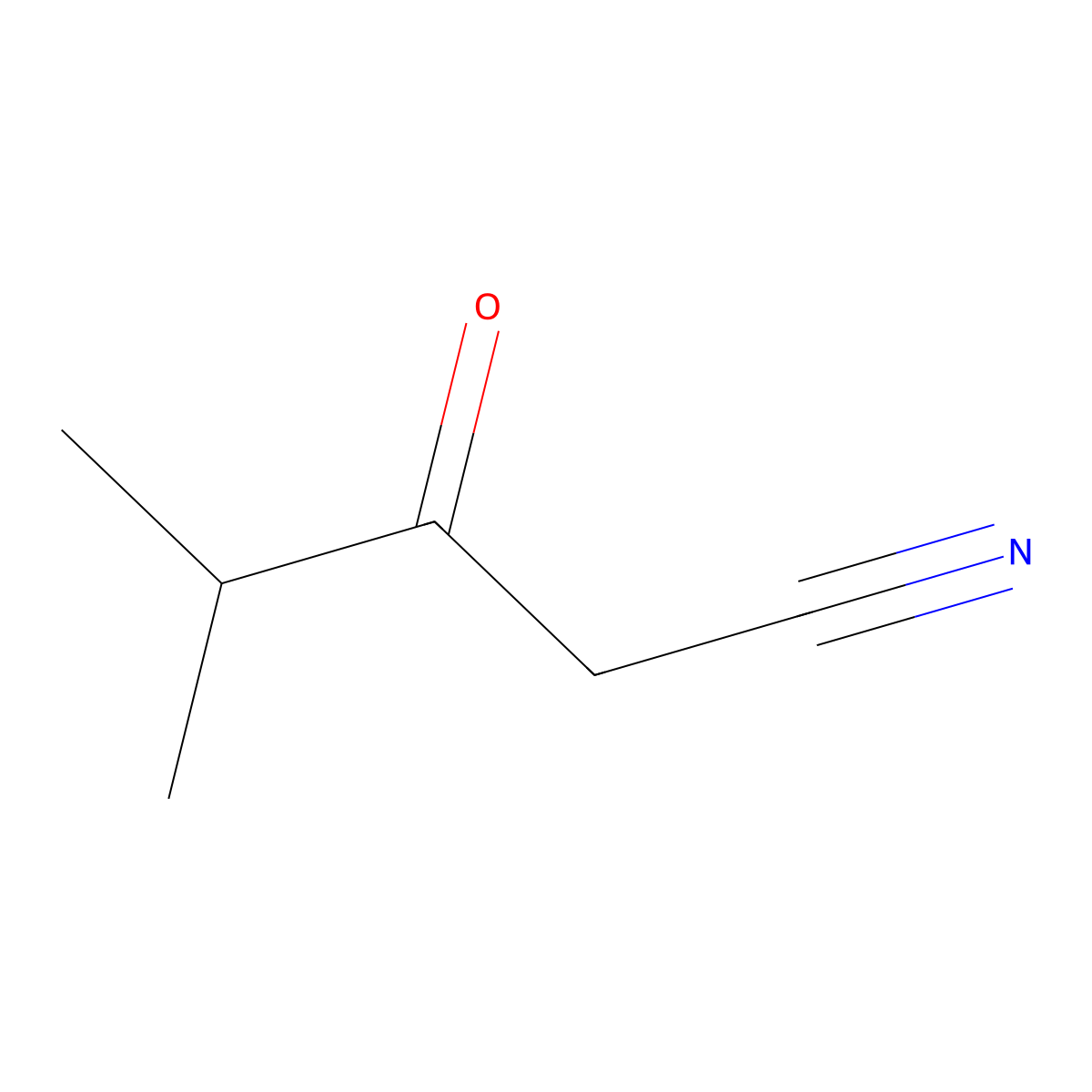 4-Methyl-3-oxopentanenitrile molecular structure, CAS 29509-06-6