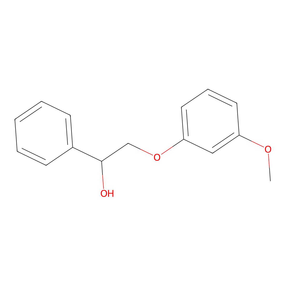 2-(3-Methoxyphenoxy)-1-phenylethanol molecular structure, CAS 29509-27-1