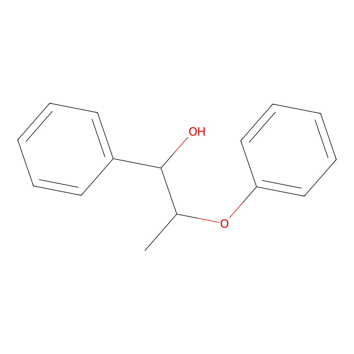 2-Phenoxy-1-phenylpropan-1-ol molecular structure, CAS 29509-30-6