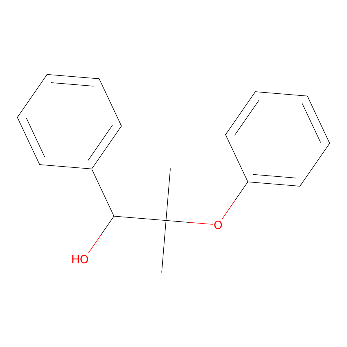 2-Methyl-2-phenoxy-1-phenylpropan-1-ol molecular structure, CAS 29509-34-0