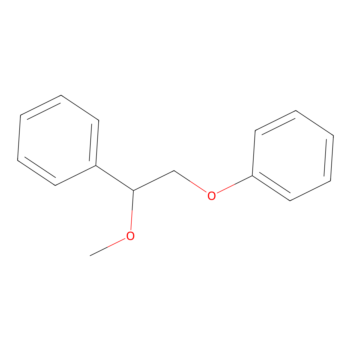(1-Methoxy-2-phenoxyethyl)benzene molecular structure, CAS 29509-35-1