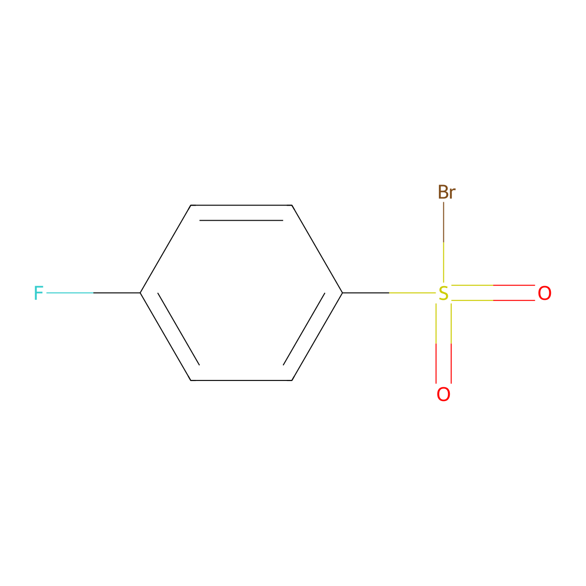 4-Fluorobenzene-1-sulfonyl bromide molecular structure, CAS 29510-39-2