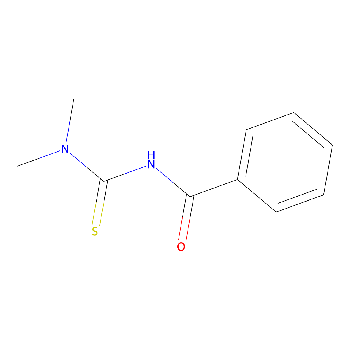 Benzamide, N-[(dimethylamino)thioxomethyl]- molecular structure, CAS 29511-50-0