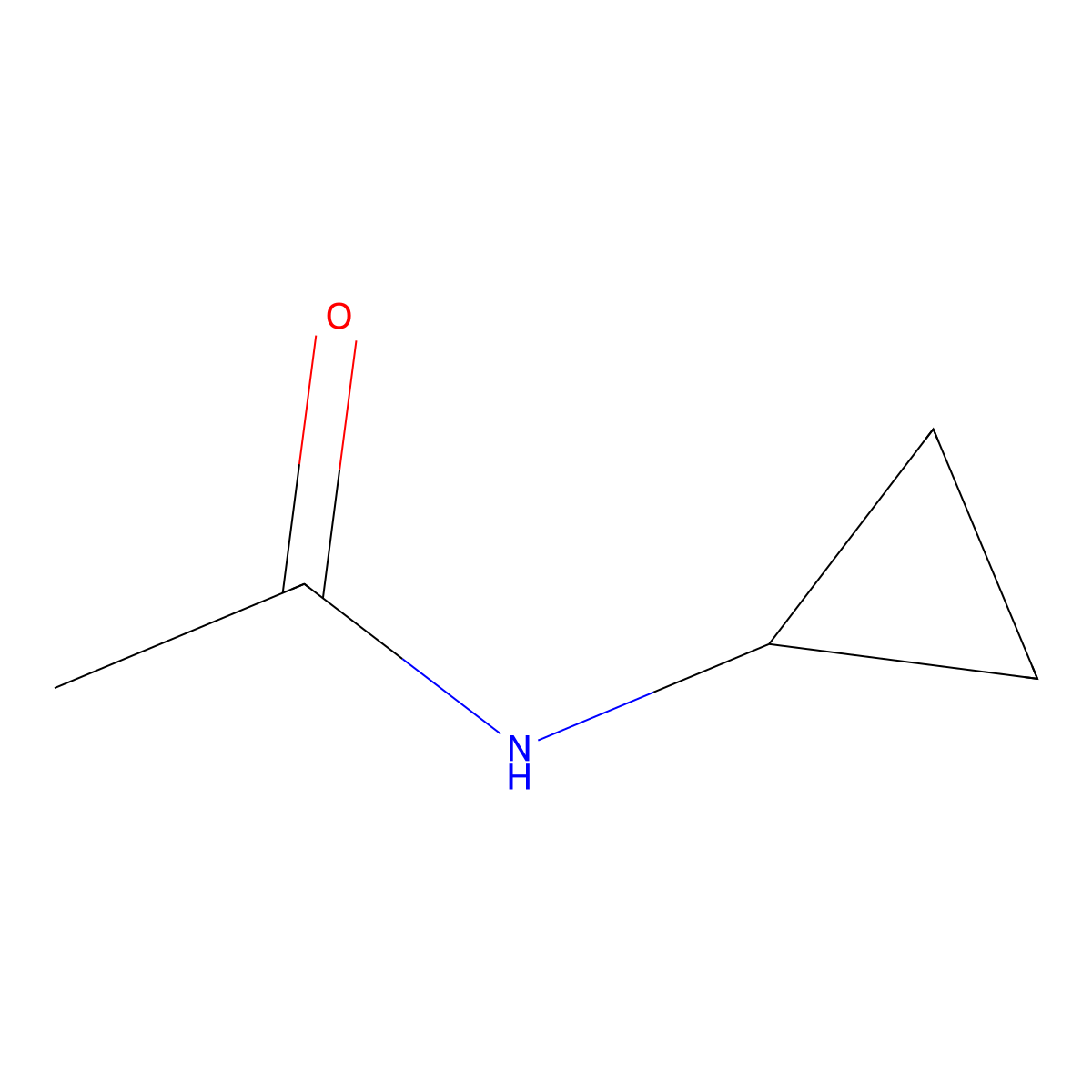 N-cyclopropylacetamide molecular structure, CAS 29512-07-0