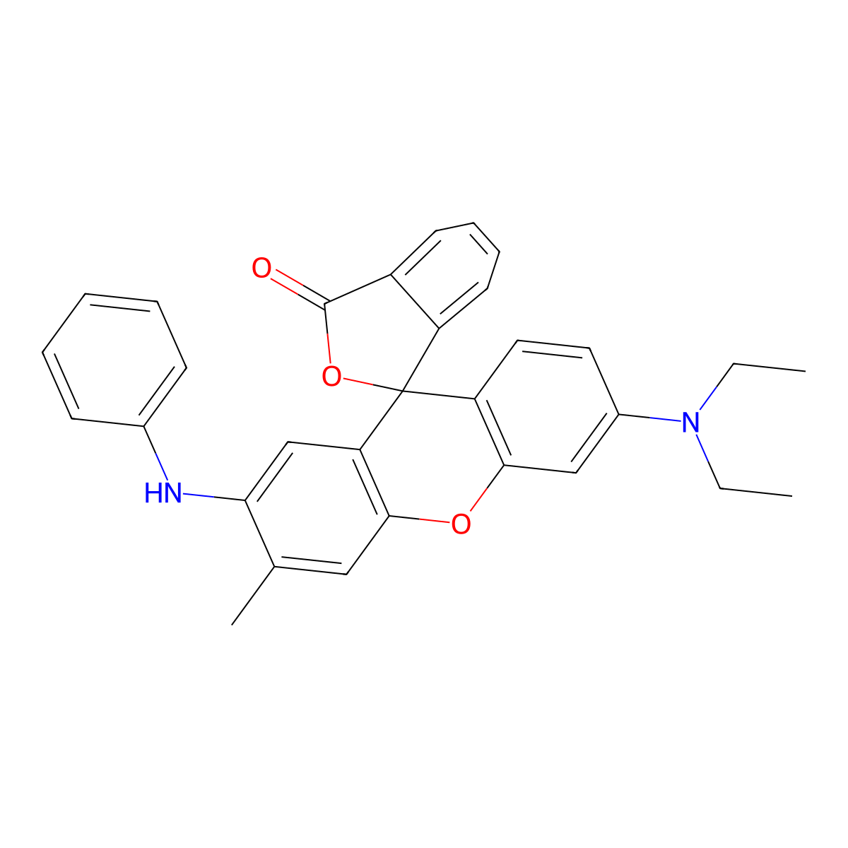 2-Anilino-3-methyl-6-diethylaminofluoran molecular structure, CAS 29512-49-0