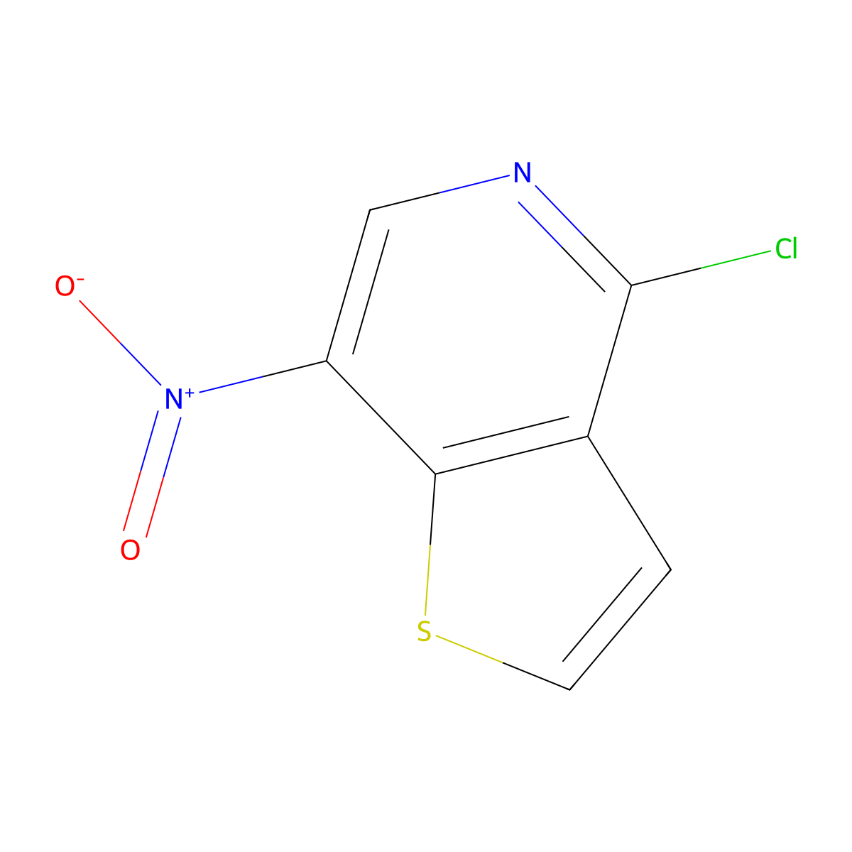 4-Chloro-7-nitrothieno[3,2-c]pyridine molecular structure, CAS 29512-64-9