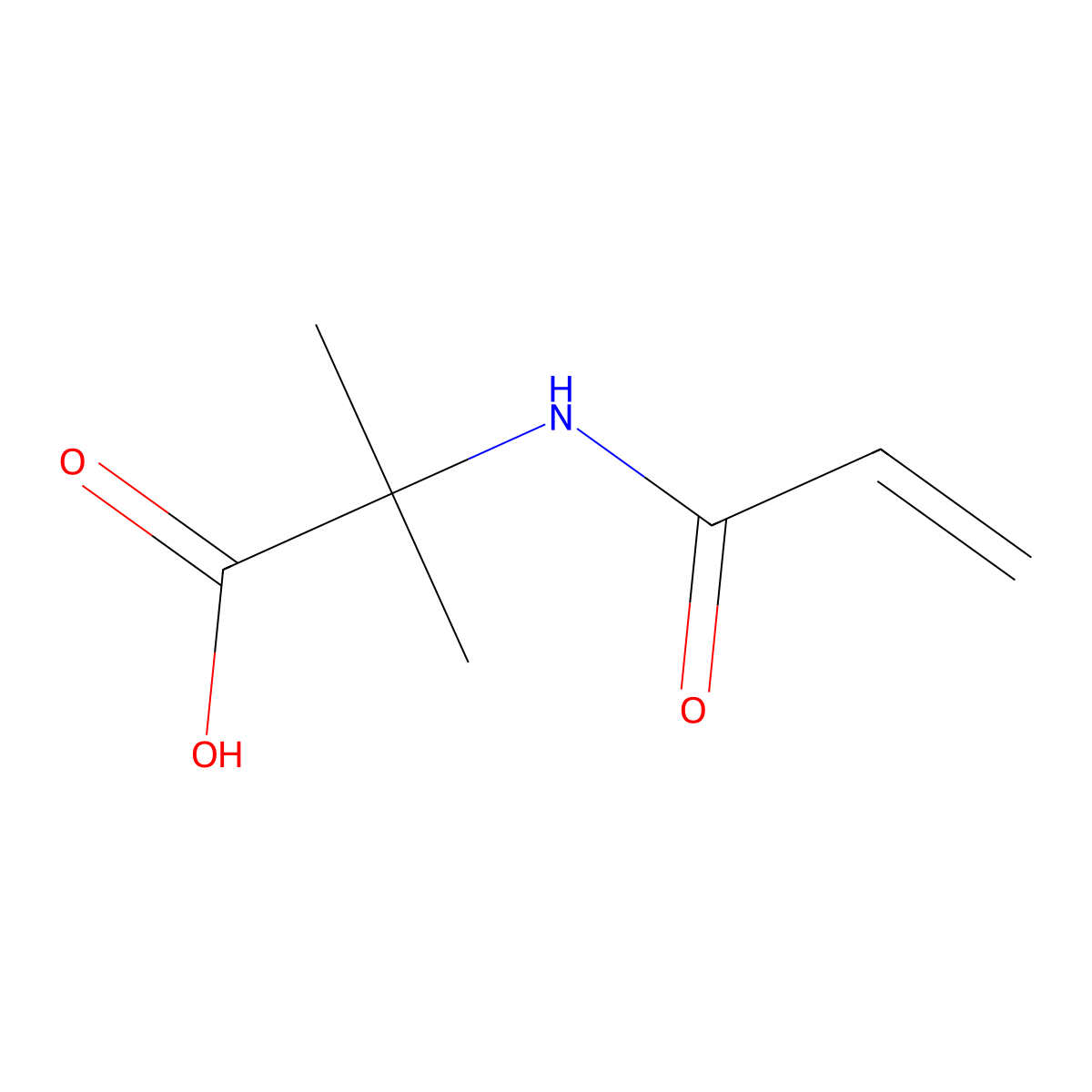 N-Acryloyl-2-methylalanine molecular structure, CAS 29513-50-6