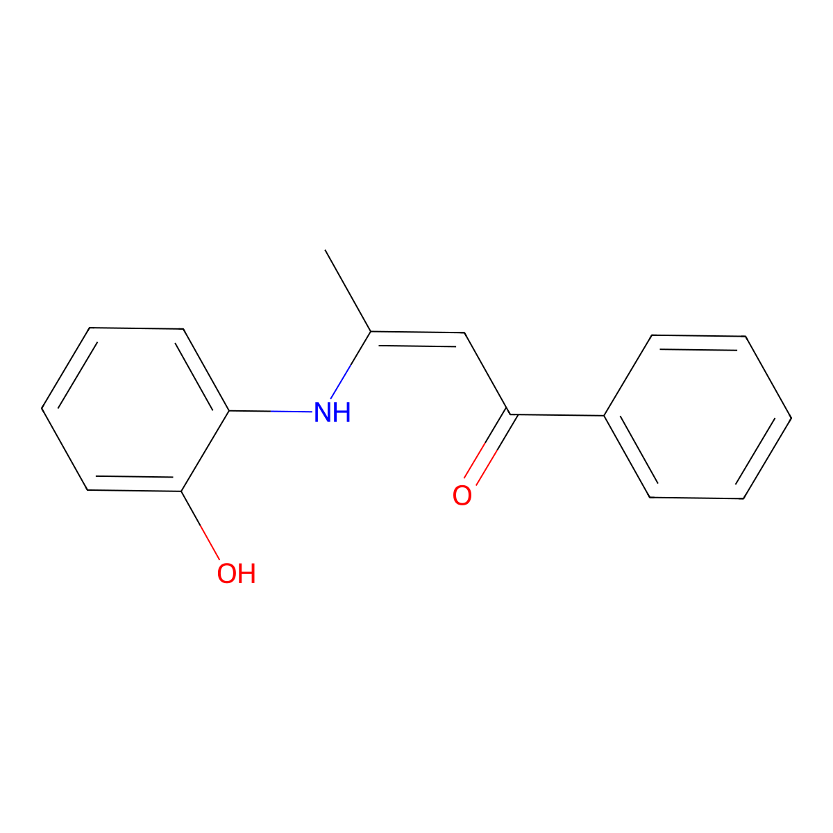 1-Phenyl-3-(2-hydroxyphenylamino)-2-buten-1-one molecular structure, CAS 29515-12-6