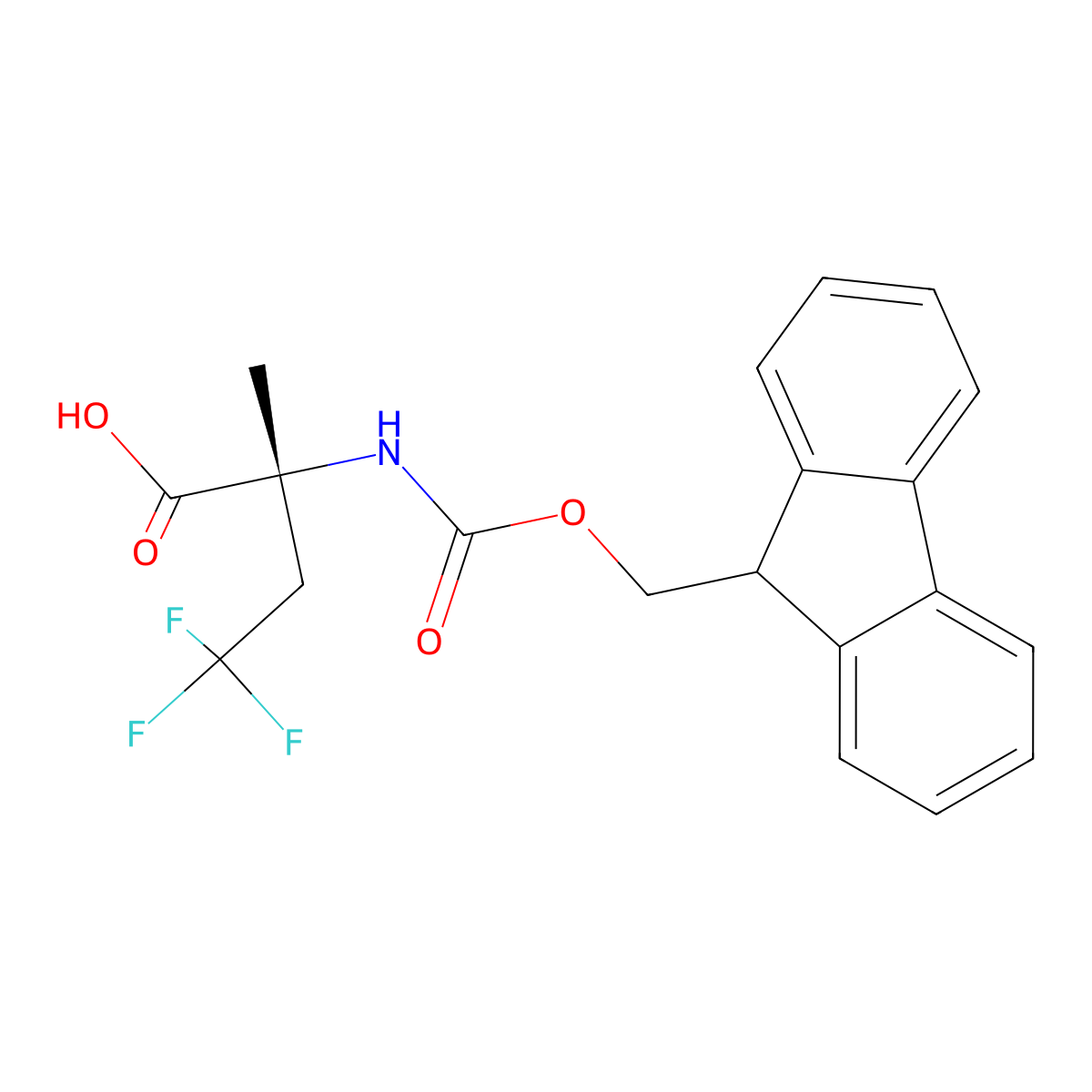 Fmoc-4,4,4-trifluoro-L-Isovaline molecular structure, CAS 2951764-57-9