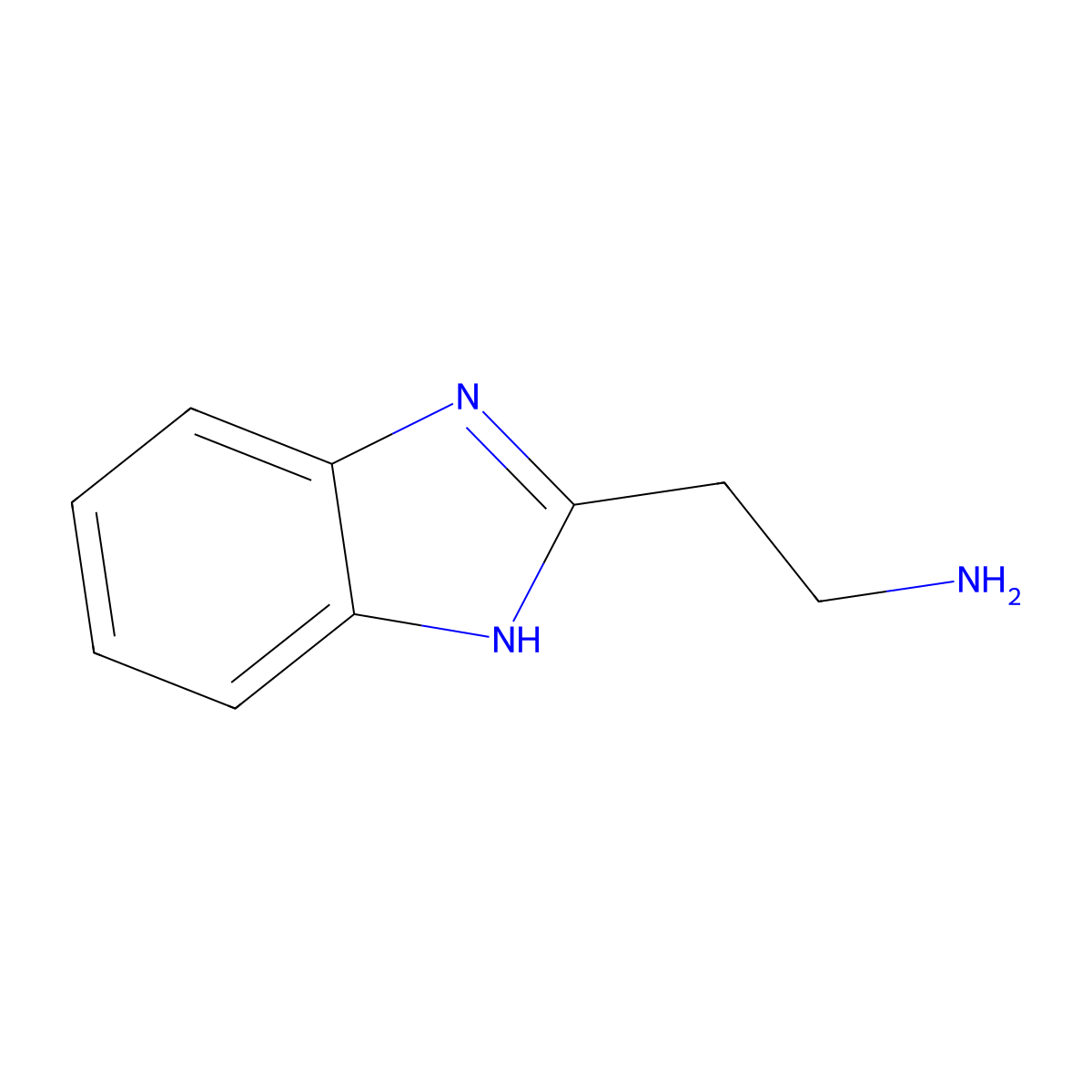 2-(1H-Benzimidazol-2-yl)ethan-1-amine molecular structure, CAS 29518-68-1