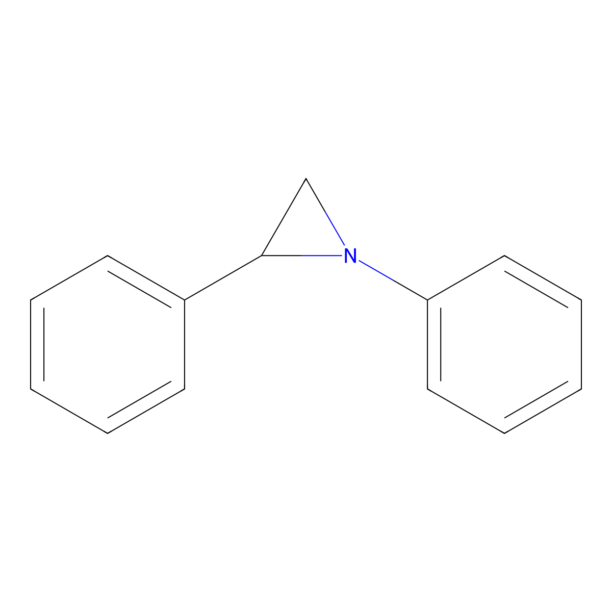 1,2-Diphenylaziridine molecular structure, CAS 2952-05-8